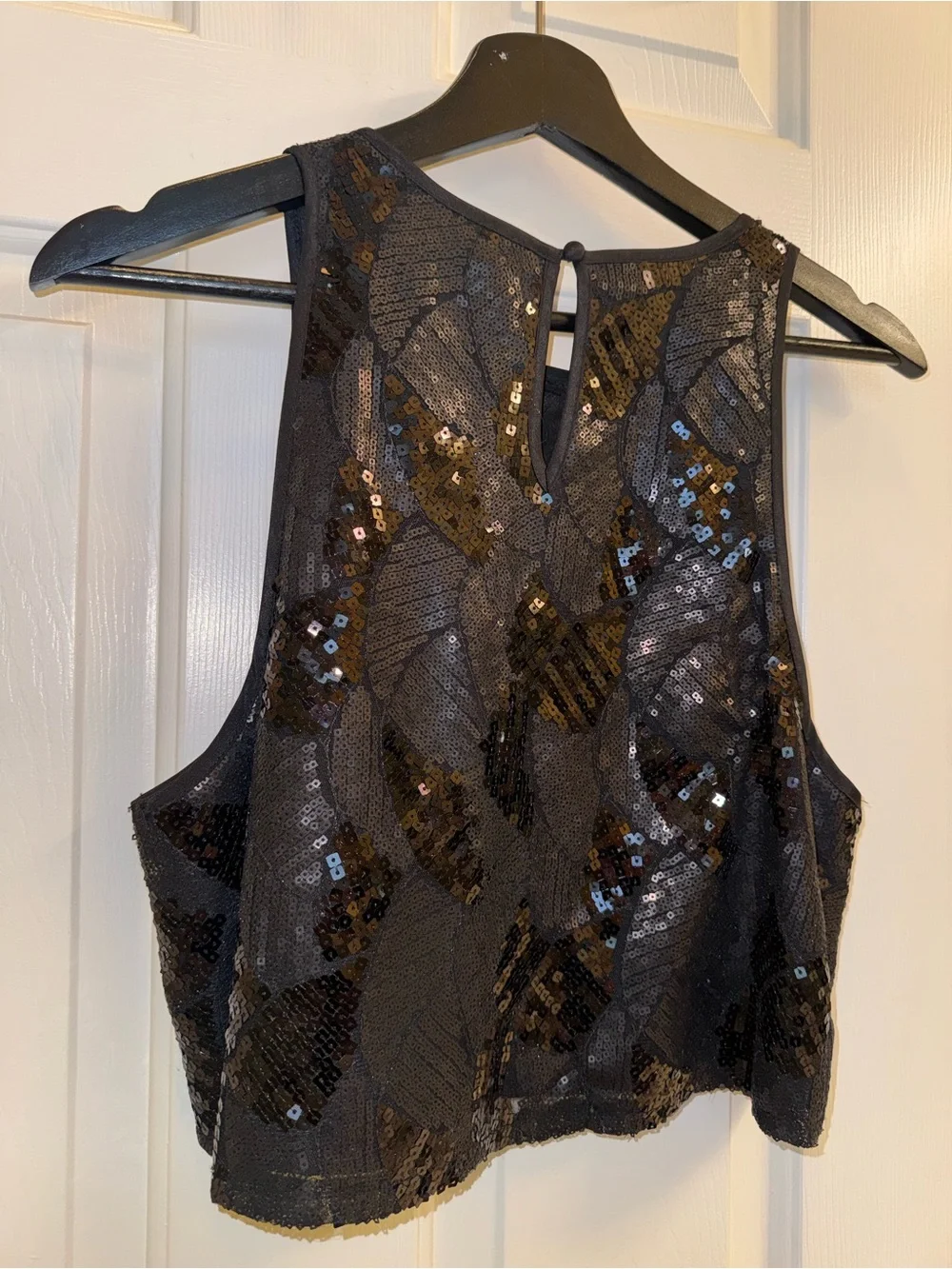 Pins & Needles Black Sequin Swing Tank from Urban Outfitters, Size Large